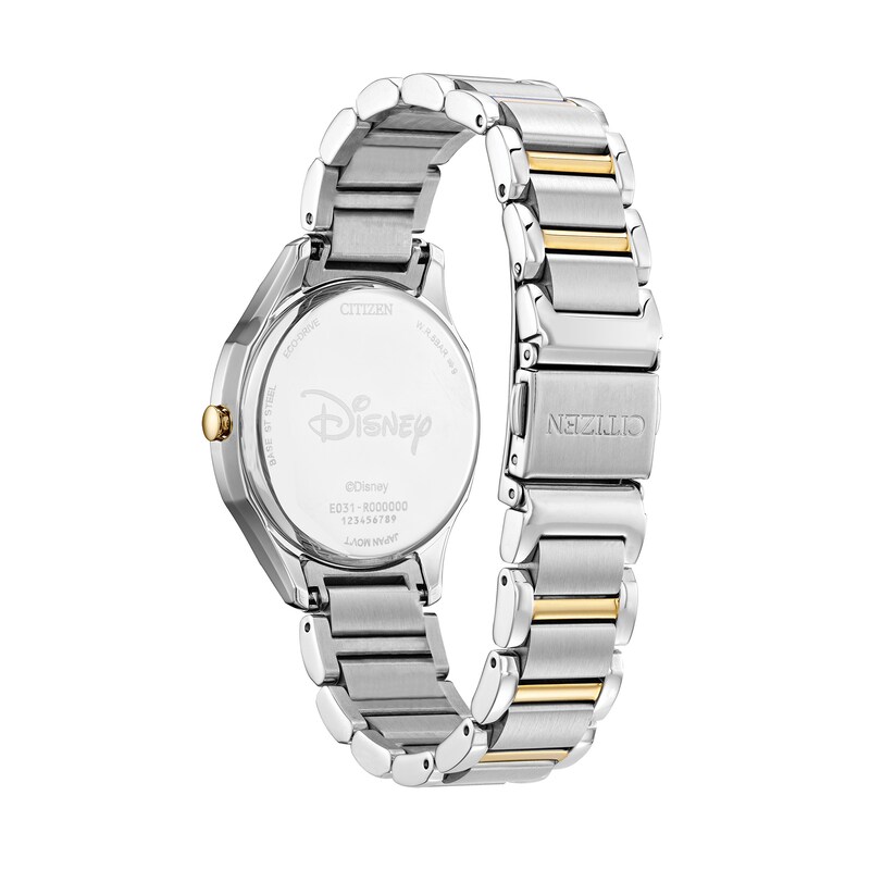 Main Image 2 of Ladies' Citizen Eco-Drive® Mickey & Minnie Mouse Two-Tone Watch with Silver-Tone Dial (Model: EM0754-59W)