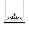 Thumbnail Image 0 of Enchanted Disney Villains Ursula Amethyst and 1/6 CT. T.W. Diamond Bar Necklace in Sterling Silver (1 Line)