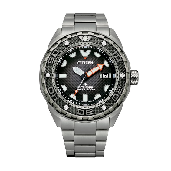 Men's Citizen Promaster Diver Super Titaniumâ¢ Automatic Watch with Black Dial (Model: Nb6004-83E)
