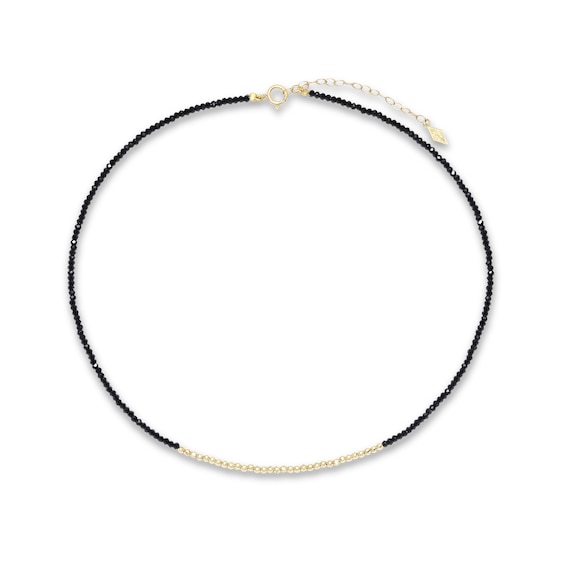 Zales Elliot Young Spinel and Polished Bead Choker Necklace in 14K Gold â€“  16