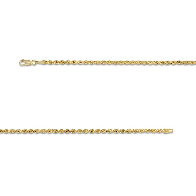 Belk & Co Solid Glitter Necklace in 14K Yellow Gold, 18 in
