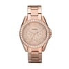 Thumbnail Image 0 of Ladies' Fossil Riley Crystal Accent Rose-Tone Chronograph Watch with Rose-Tone Dial (Model: ES2811)
