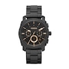 Thumbnail Image 0 of Men's Fossil Machine Black IP Chronograph Watch with Brown Dial (Model: FS4682)