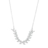 Thumbnail Image 0 of 1/3 CT. T.W. Diamond Curved Leaf Necklace in 10K White Gold