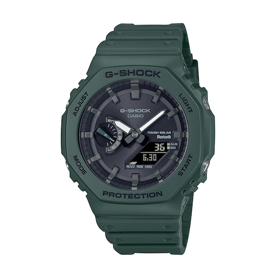 Men's G-Shock Power Trainer Green Resin Strap Watch with Black GBD800UC-3) | Zales