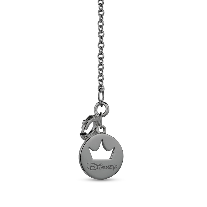 Main Image 2 of Enchanted Disney Villains Maleficent Obelisk Onyx and 1/8 CT. T.W. Black Diamond Raven Pendant in Black Sterling Silver