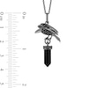 Thumbnail Image 3 of Enchanted Disney Villains Maleficent Obelisk Onyx and 1/8 CT. T.W. Black Diamond Raven Pendant in Black Sterling Silver