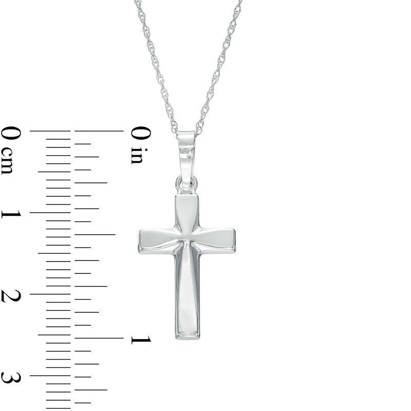 Main Image 3 of Cross Pendant in 14K White Gold