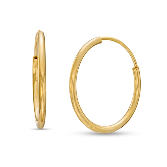 20.0mm Continuous Hoop Earrings in 14K Gold