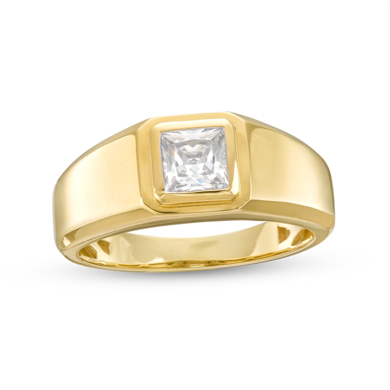 Men's 1 CT. T.W. Certified Square-Cut Lab-Created Diamond Solitaire ...