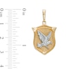 Thumbnail Image 1 of Men's Eagle Shield Necklace Charm in 10K Two-Tone Gold