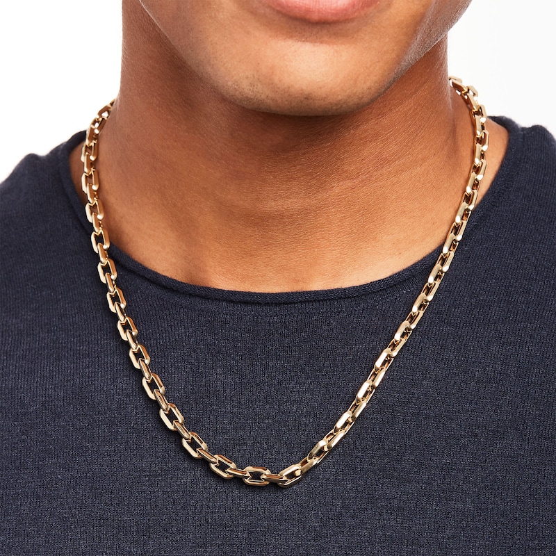Men's 6.0mm Cable Link Chain Necklace in 10K Gold - 22" | Zales