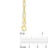 Thumbnail Image 4 of 3.5mm Paper Clip Chain Necklace in Sterling Silver with Yellow Rhodium - 20"