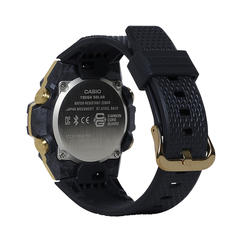 Raffinaderi kind ventil Men's Casio G-Shock G-Steel Solar Powered Chronograph Two-Tone IP Black  Resin Strap Watch (Model: GSTB400GB1A9) | Zales