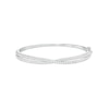 Thumbnail Image 0 of 2 CT. T.W. Certified Lab-Created Diamond Crossover Bangle in 14K White Gold (F/SI2)