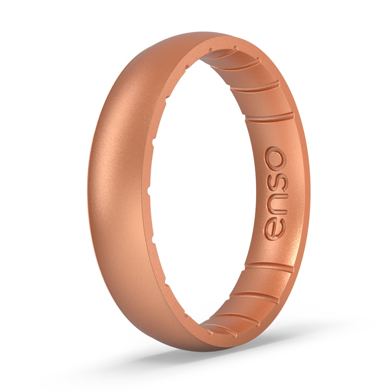 Zales Enso Rings Elements Collection - 4.3mm Classic Thin Copper Silicone Band