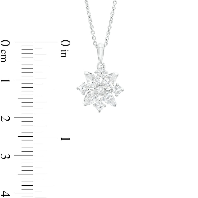 Zales 1/2 Ct. T.W. Diamond Snowflake Pendant in Sterling Silver