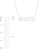 Thumbnail Image 2 of Love Talks 1/8 CT. T.W. Diamond Hashtag "#OOTD" Necklace in Sterling Silver