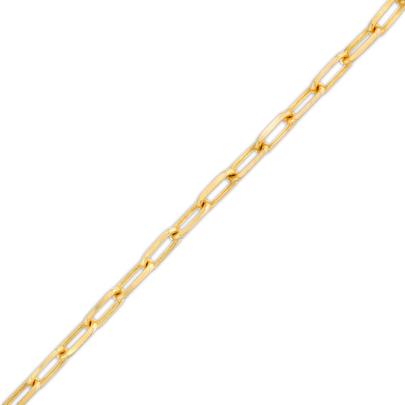 3.55mm Paper Clip Cheval Chain Bracelet in Solid 10K Gold - 7.5"