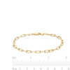 Thumbnail Image 3 of 3.55mm Paper Clip Cheval Chain Bracelet in Solid 10K Gold - 7.5"