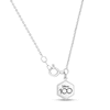 Thumbnail Image 1 of Collector's Edition Enchanted Disney 100th Anniversary 1/6 CT. T.W. Diamond Script Necklace in Sterling Silver