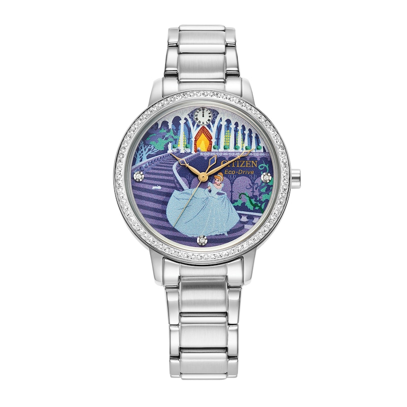 Main Image 2 of Ladies' Citizen Eco-Drive® Disney Cinderella Crystal Accent Watch and Pin Box Set (Model: FE7041-51W)