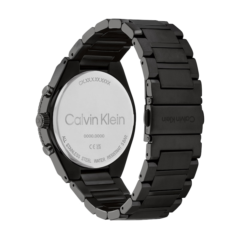 Men\'s Calvin Klein 25200303) IP Black Chronograph Zales Watch | (Model