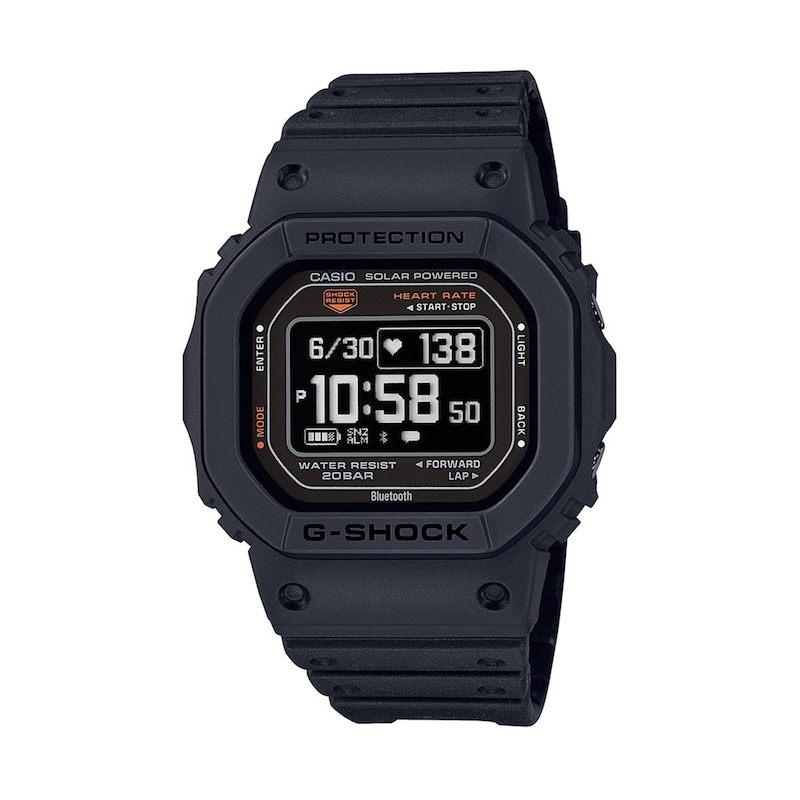 kaste støv i øjnene Madison olie Men's Casio G-Shock Solar Powered Digital Black Resin Strap Watch with  Octagonal Black Dial (Model: DWH5600-1) | Zales