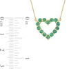Thumbnail Image 4 of Emerald Heart Necklace, Ring and Drop Earrings Set in 10K Gold