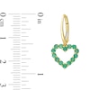 Thumbnail Image 5 of Emerald Heart Necklace, Ring and Drop Earrings Set in 10K Gold
