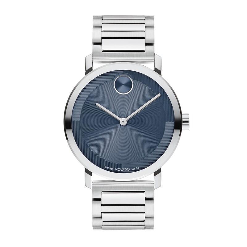Men's Movado Bold® Evolution Watch with Textured Tonal Blue Dial (Model:  3601155) | Zales