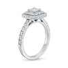 Thumbnail Image 2 of Vera Wang Love Collection 1-1/5 CT. T.W. Princess-Cut Diamond Cushion Frame Engagement Ring in 14K White Gold (I/SI2)