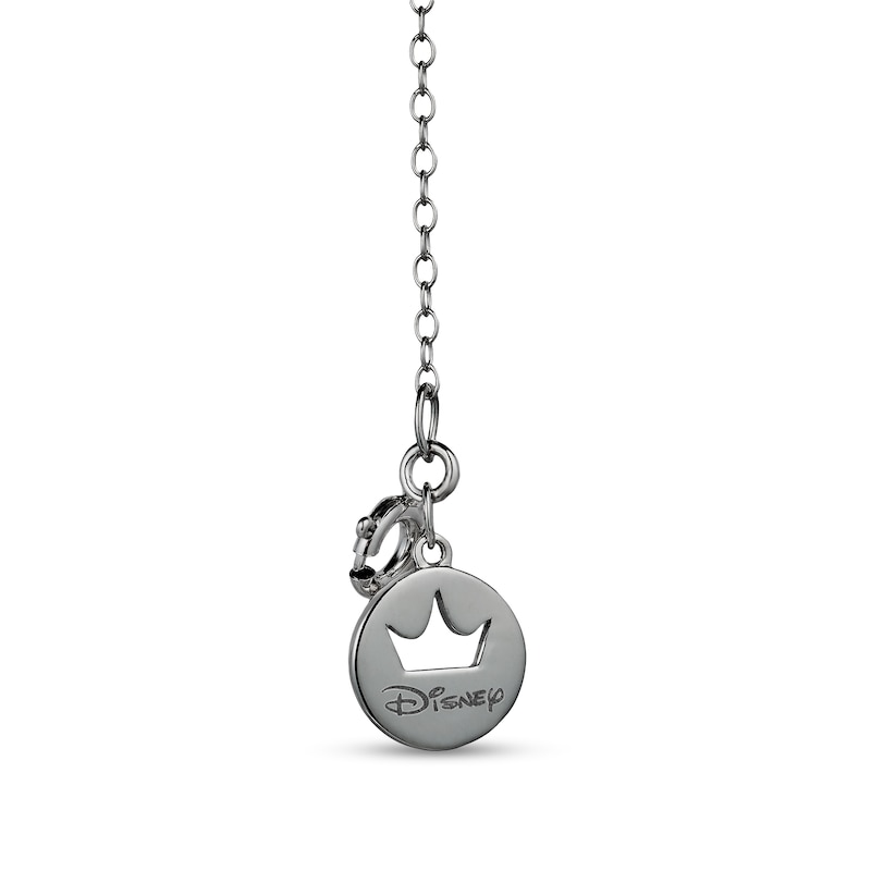 Enchanted Disney Villains Ursula Oval White Obsidian and 1/8 CT. T.W. Diamond Tentacle Pendant in Sterling Silver