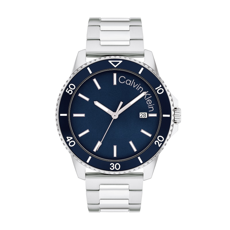 Men's Calvin Klein Aqueous Watch with Dark Blue Dial (Model: 25200385) |  Zales