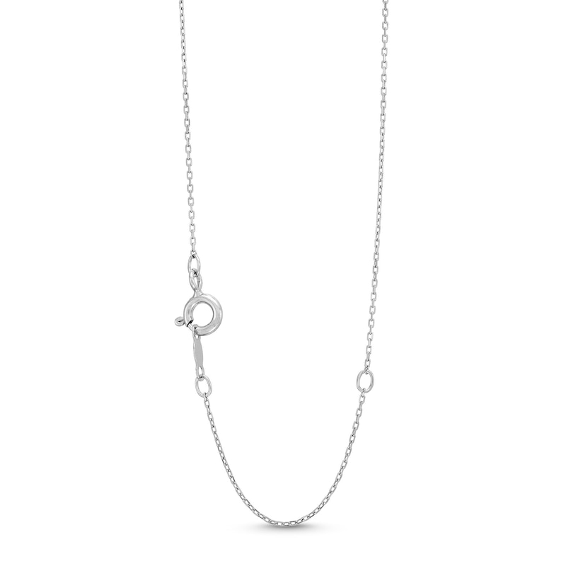 1/10 CT. T.W. Baguette and Round Diamond Linear Bar Pendant in 10K ...