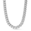 Thumbnail Image 0 of Zales x Alessi Domenico 10-1/2 CT. T.W. Diamond Miami Cuban Chain Necklace in 18K White Gold - 18"