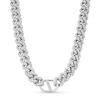 Thumbnail Image 6 of Zales x Alessi Domenico 10-1/2 CT. T.W. Diamond Miami Cuban Chain Necklace in 18K White Gold - 18"