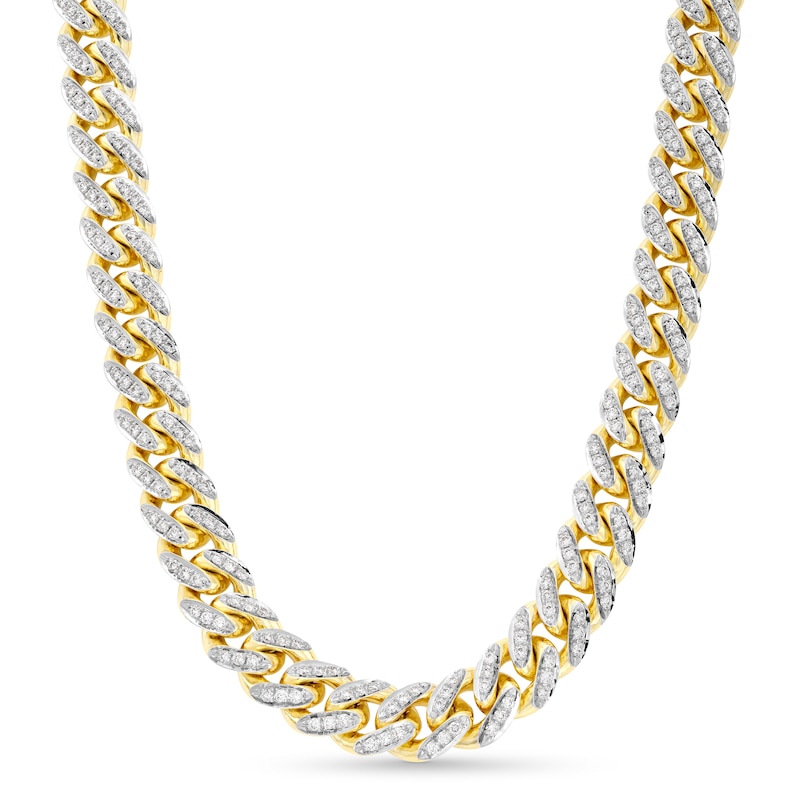 Zales x Alessi Domenico Diamond Miami Cuban Chain Necklace in 18K Gold - 16-24"