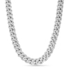 Thumbnail Image 0 of Zales x Alessi Domenico 7-1/2 CT. T.W. Diamond Miami Cuban Chain Necklace in 18K White Gold - 24"