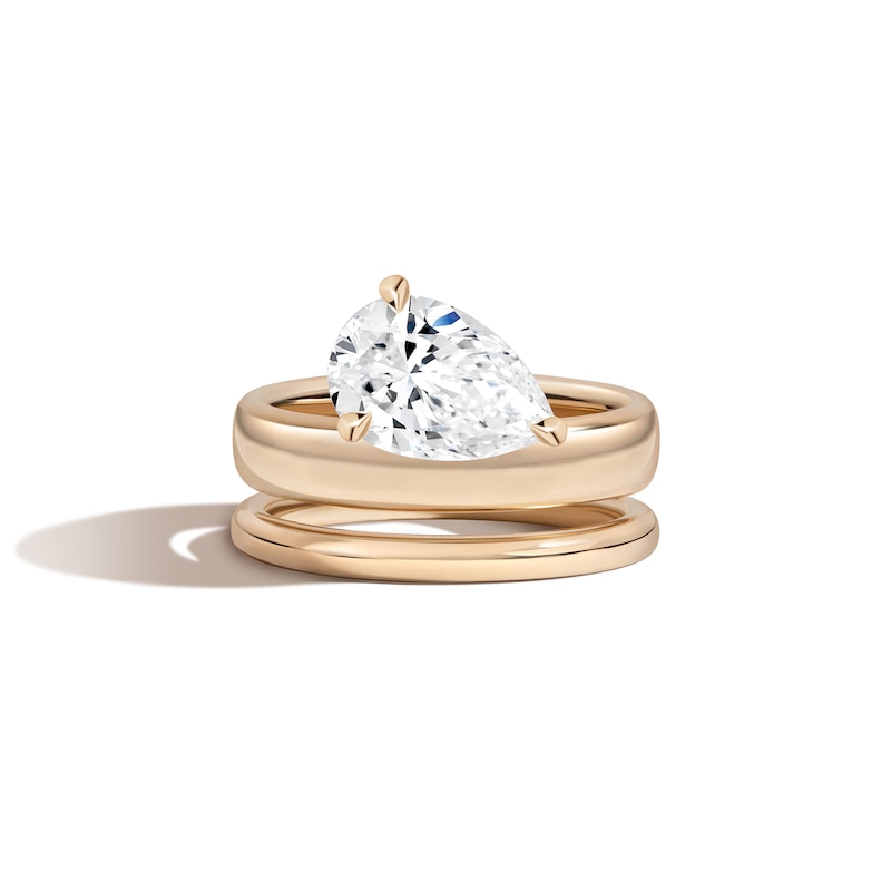 Zales x SHAHLA 2 CT. Certified Pear-Shaped Lab-Created Diamond Solitaire Double Donut Engagement Ring in 14K Gold