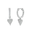 Thumbnail Image 0 of 1/6 CT. T.W. Heart-Shaped Multi-Diamond Drop Earrings in Sterling Silver