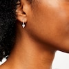 Thumbnail Image 1 of 1/6 CT. T.W. Heart-Shaped Multi-Diamond Drop Earrings in Sterling Silver