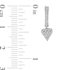 Thumbnail Image 2 of 1/6 CT. T.W. Heart-Shaped Multi-Diamond Drop Earrings in Sterling Silver