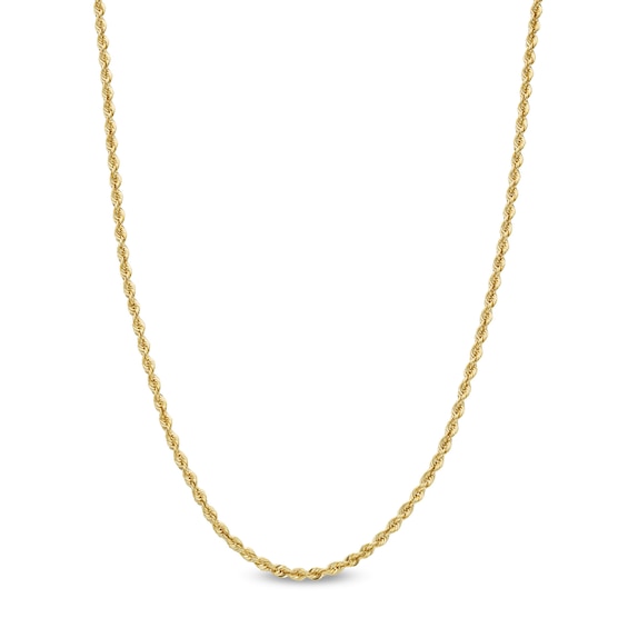 1.8mm Rope Chain Necklace in Semi-Solid 14K Gold - 18"