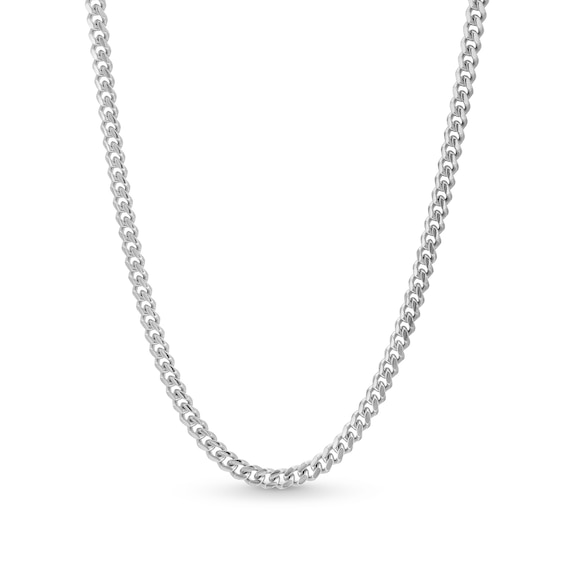 3.5mm Solid Miami Cuban Chain Necklace in Sterling Silver - 20â