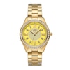 Thumbnail Image 0 of Ladies’ JBW Mondrian 34 1/15 CT. T.W. Diamond and Crystal Accent 18K Gold Plate Watch with Yellow Dial (Model: J6388D)