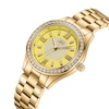 Thumbnail Image 1 of Ladies’ JBW Mondrian 34 1/15 CT. T.W. Diamond and Crystal Accent 18K Gold Plate Watch with Yellow Dial (Model: J6388D)