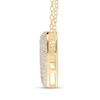 Thumbnail Image 3 of Cubic Zirconia Bubble Letter Initial Pendant in Sterling Silver with 14K Gold Plate (1 Letter)
