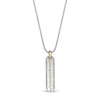 Thumbnail Image 1 of Damascus Stainless Steel Vertical Drop Pendant with Yellow Ion Plate - 24"
