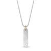 Thumbnail Image 3 of Damascus Stainless Steel Vertical Drop Pendant with Yellow Ion Plate - 24"